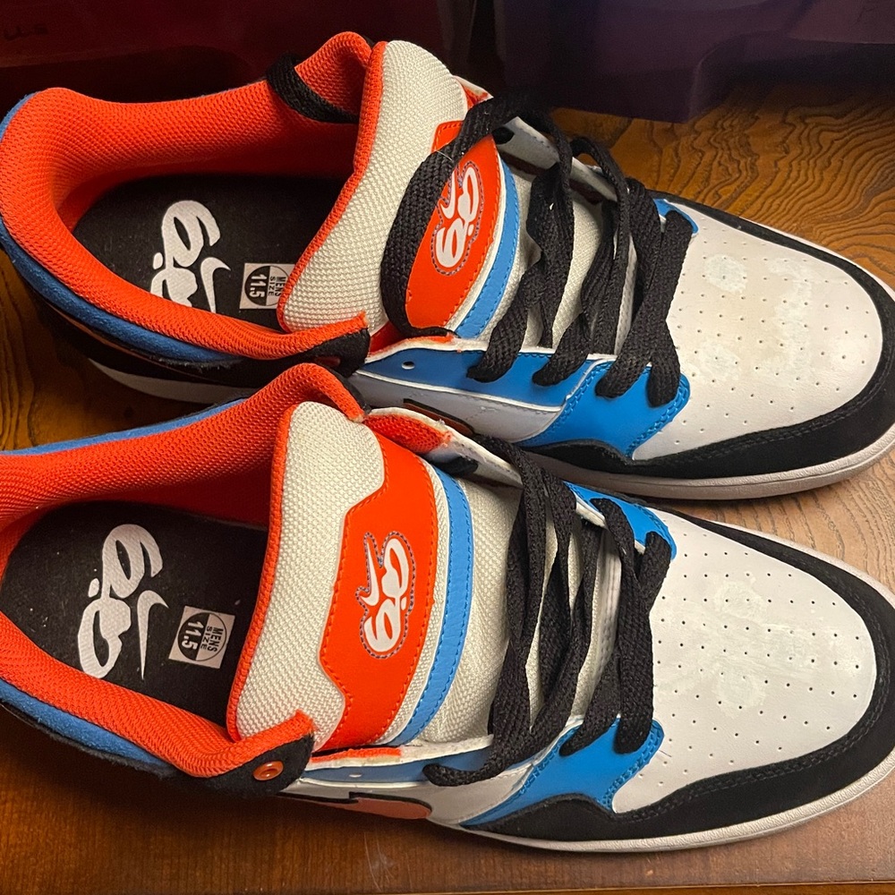 Just do it! 6.0 Nike Dunk-blk/blue/red(salmon red)
 dunk low top bball Sneakers